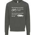 Cycling v's Cars Cyclist Environment Funny Kids Sweatshirt Jumper Storm Grey