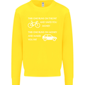 Cycling v's Cars Cyclist Environment Funny Kids Sweatshirt Jumper Yellow