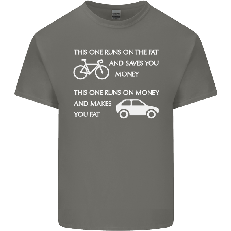 Cycling v's Cars Cyclist Environment Funny Kids T-Shirt Childrens Charcoal