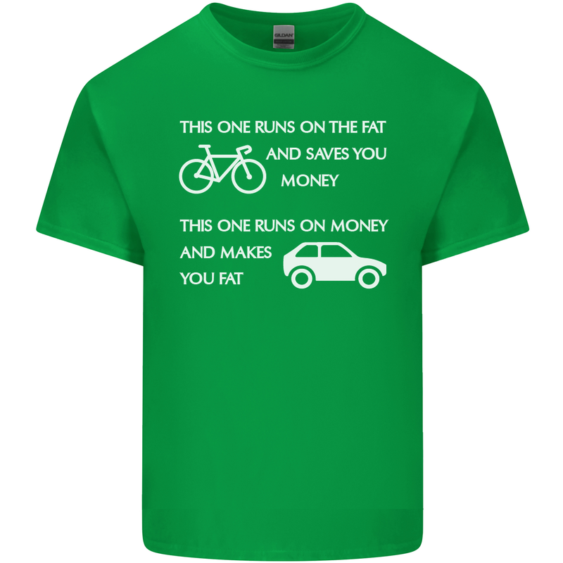 Cycling v's Cars Cyclist Environment Funny Kids T-Shirt Childrens Irish Green