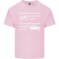 Cycling v's Cars Cyclist Environment Funny Kids T-Shirt Childrens Light Pink