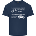 Cycling v's Cars Cyclist Environment Funny Kids T-Shirt Childrens Navy Blue