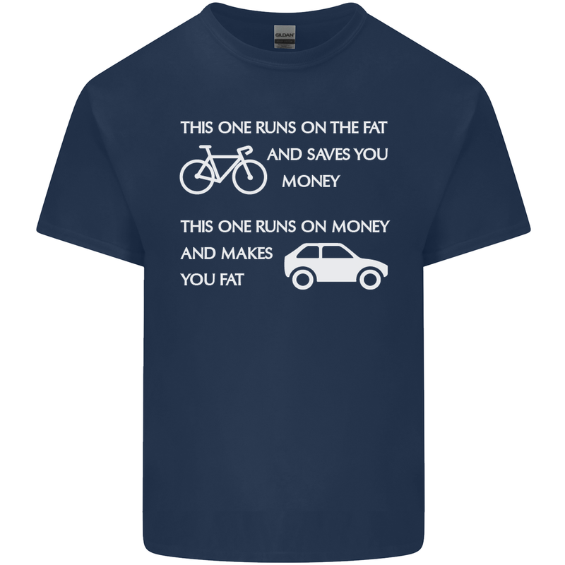Cycling v's Cars Cyclist Environment Funny Kids T-Shirt Childrens Navy Blue