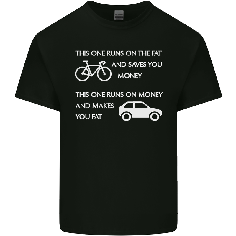 Cycling v's Cars Cyclist Environment Funny Mens Cotton T-Shirt Tee Top Black