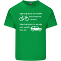 Cycling v's Cars Cyclist Environment Funny Mens Cotton T-Shirt Tee Top Irish Green