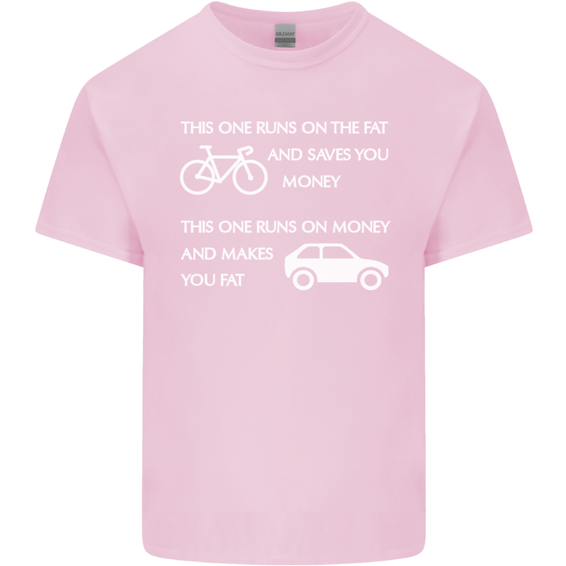 Cycling v's Cars Cyclist Environment Funny Mens Cotton T-Shirt Tee Top Light Pink