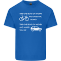 Cycling v's Cars Cyclist Environment Funny Mens Cotton T-Shirt Tee Top Royal Blue
