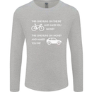Cycling v's Cars Cyclist Environment Funny Mens Long Sleeve T-Shirt Sports Grey