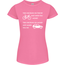 Cycling v's Cars Cyclist Environment Funny Womens Petite Cut T-Shirt Azalea