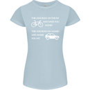 Cycling v's Cars Cyclist Environment Funny Womens Petite Cut T-Shirt Light Blue