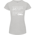 Cycling v's Cars Cyclist Environment Funny Womens Petite Cut T-Shirt Sports Grey