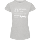 Cycling v's Cars Cyclist Environment Funny Womens Petite Cut T-Shirt Sports Grey