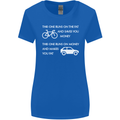Cycling v's Cars Cyclist Environment Funny Womens Wider Cut T-Shirt Royal Blue