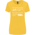 Cycling v's Cars Cyclist Environment Funny Womens Wider Cut T-Shirt Yellow