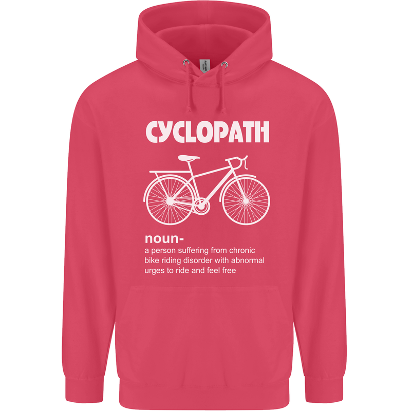 Cyclopath Funny Cycling Bicycle Cyclist Childrens Kids Hoodie Heliconia