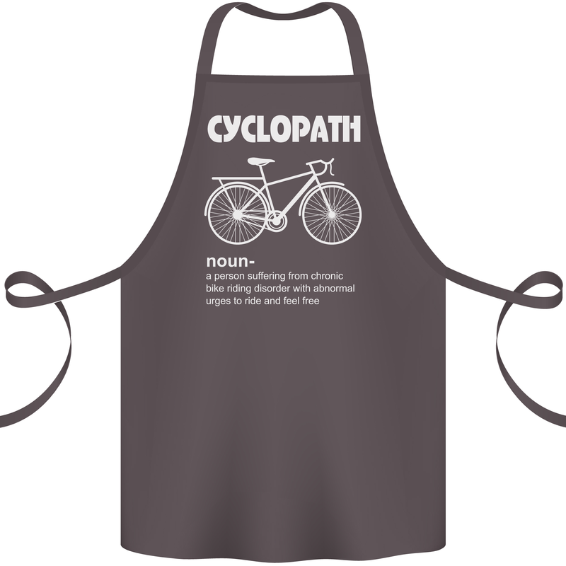 Cyclopath Funny Cycling Bicycle Cyclist Cotton Apron 100% Organic Dark Grey