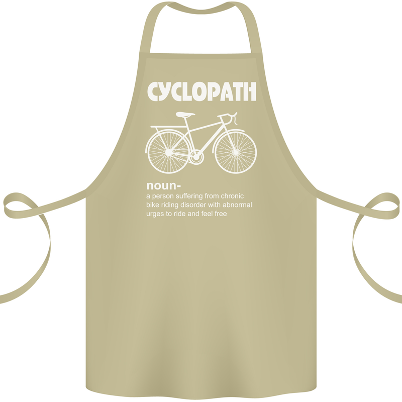 Cyclopath Funny Cycling Bicycle Cyclist Cotton Apron 100% Organic Khaki