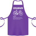 Cyclopath Funny Cycling Bicycle Cyclist Cotton Apron 100% Organic Purple