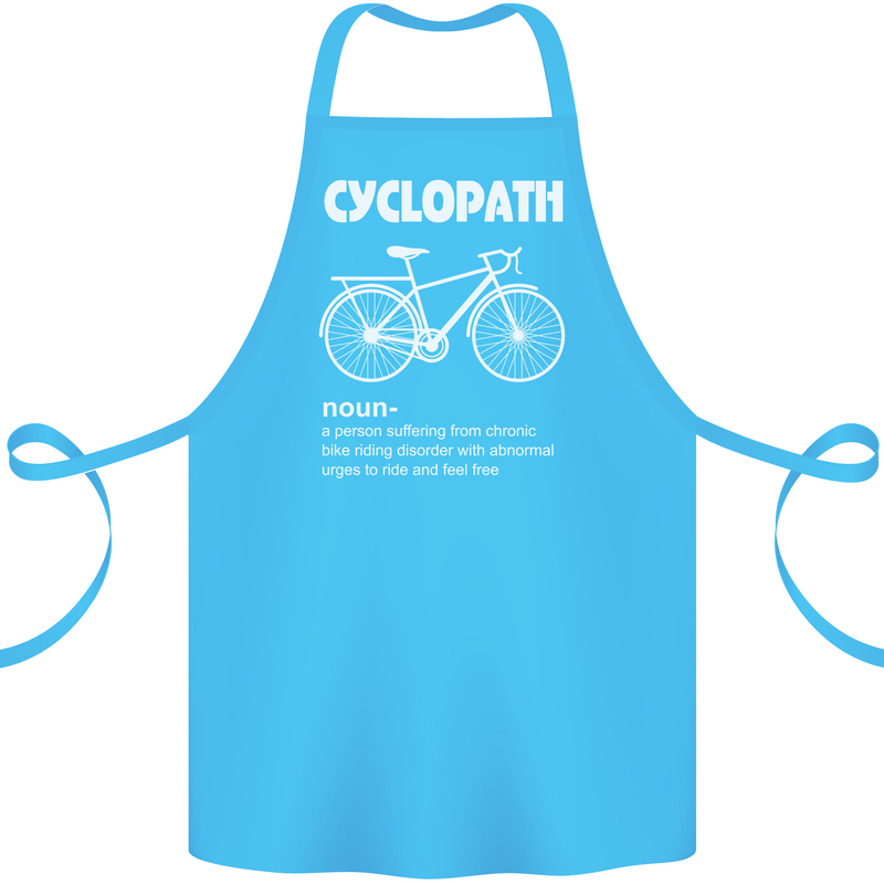 Cyclopath Funny Cycling Bicycle Cyclist Cotton Apron 100% Organic Turquoise