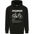 Cyclopath Funny Cycling Bicycle Cyclist Mens 80% Cotton Hoodie Black