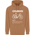 Cyclopath Funny Cycling Bicycle Cyclist Mens 80% Cotton Hoodie Caramel Latte