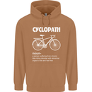 Cyclopath Funny Cycling Bicycle Cyclist Mens 80% Cotton Hoodie Caramel Latte