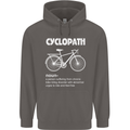 Cyclopath Funny Cycling Bicycle Cyclist Mens 80% Cotton Hoodie Charcoal
