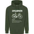 Cyclopath Funny Cycling Bicycle Cyclist Mens 80% Cotton Hoodie Forest Green