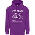 Cyclopath Funny Cycling Bicycle Cyclist Mens 80% Cotton Hoodie Purple