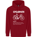 Cyclopath Funny Cycling Bicycle Cyclist Mens 80% Cotton Hoodie Red