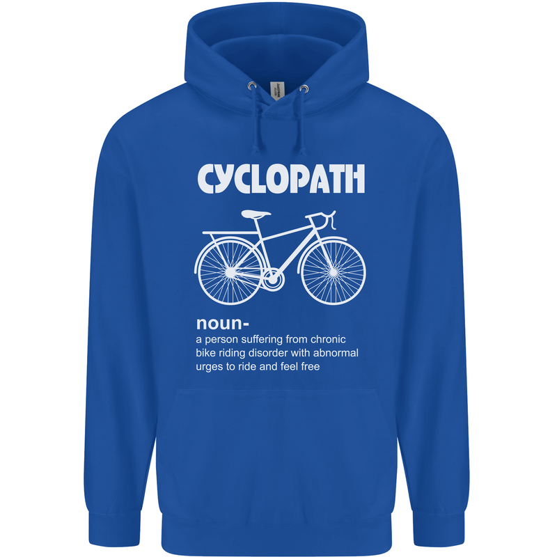 Cyclopath Funny Cycling Bicycle Cyclist Mens 80% Cotton Hoodie Royal Blue