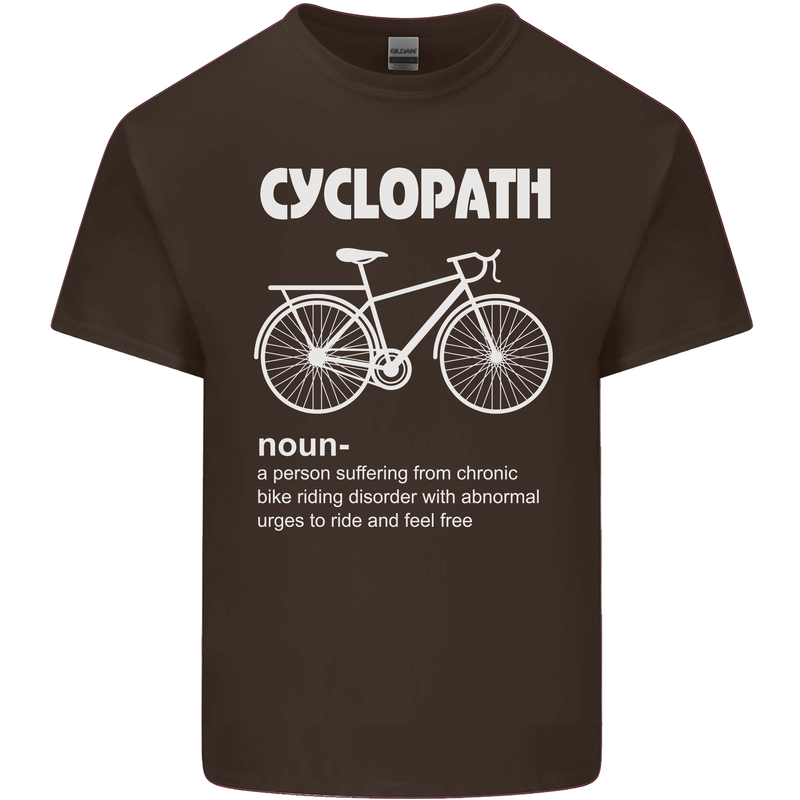 Cyclopath Funny Cycling Bicycle Cyclist Mens Cotton T-Shirt Tee Top Dark Chocolate