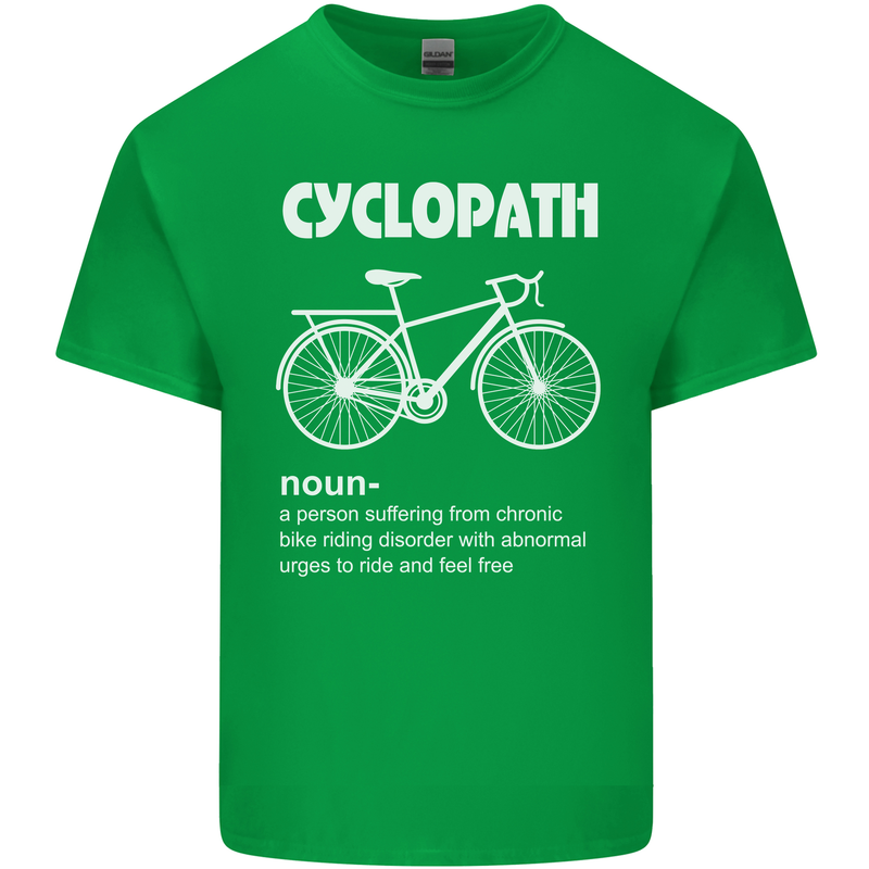 Cyclopath Funny Cycling Bicycle Cyclist Mens Cotton T-Shirt Tee Top Irish Green