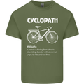 Cyclopath Funny Cycling Bicycle Cyclist Mens Cotton T-Shirt Tee Top Military Green