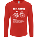 Cyclopath Funny Cycling Bicycle Cyclist Mens Long Sleeve T-Shirt Red