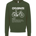 Cyclopath Funny Cycling Bicycle Cyclist Mens Sweatshirt Jumper Forest Green