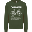 Cyclopath Funny Cycling Bicycle Cyclist Mens Sweatshirt Jumper Forest Green