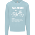 Cyclopath Funny Cycling Bicycle Cyclist Mens Sweatshirt Jumper Light Blue