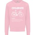 Cyclopath Funny Cycling Bicycle Cyclist Mens Sweatshirt Jumper Light Pink
