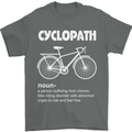 Cyclopath Funny Cycling Bicycle Cyclist Mens T-Shirt Cotton Gildan Charcoal