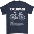 Cyclopath Funny Cycling Bicycle Cyclist Mens T-Shirt Cotton Gildan Navy Blue