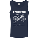 Cyclopath Funny Cycling Bicycle Cyclist Mens Vest Tank Top Navy Blue