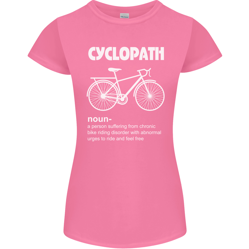 Cyclopath Funny Cycling Bicycle Cyclist Womens Petite Cut T-Shirt Azalea