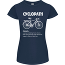 Cyclopath Funny Cycling Bicycle Cyclist Womens Petite Cut T-Shirt Navy Blue