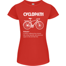Cyclopath Funny Cycling Bicycle Cyclist Womens Petite Cut T-Shirt Red