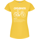 Cyclopath Funny Cycling Bicycle Cyclist Womens Petite Cut T-Shirt Yellow