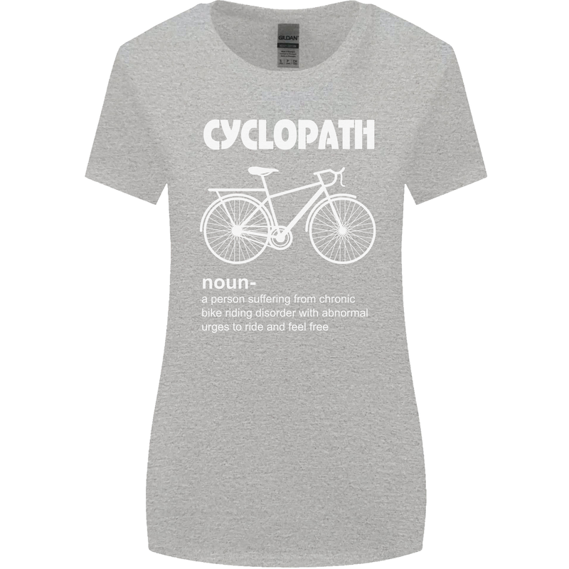 Cyclopath Funny Cycling Bicycle Cyclist Womens Wider Cut T-Shirt Sports Grey