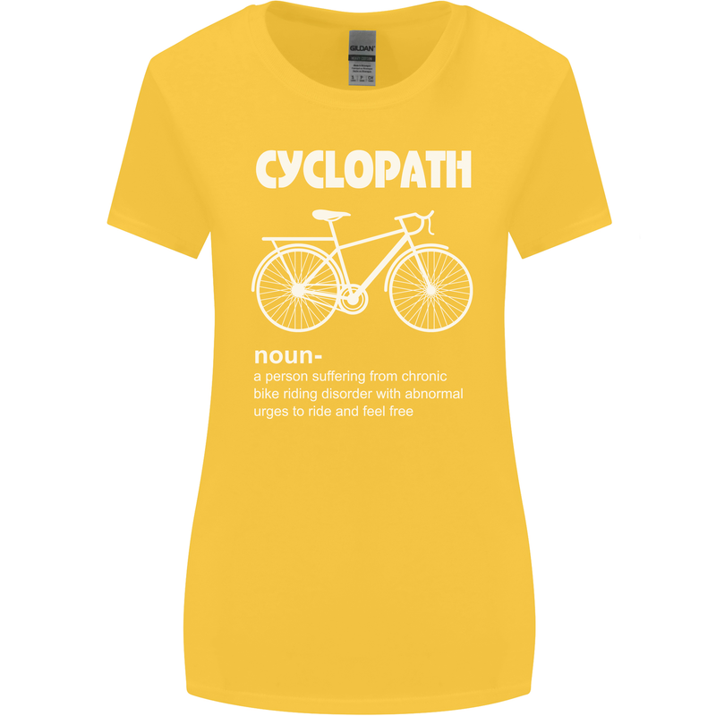 Cyclopath Funny Cycling Bicycle Cyclist Womens Wider Cut T-Shirt Yellow