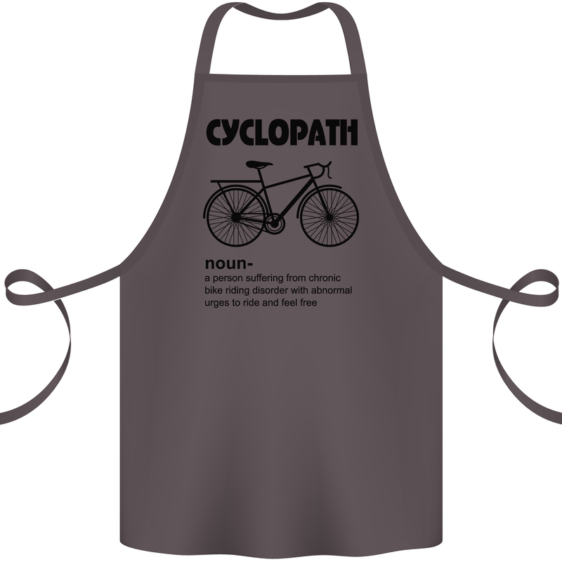 Cyclopath Funny Cycling Cyclist Bicycle Cotton Apron 100% Organic Dark Grey