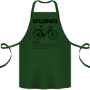 Cyclopath Funny Cycling Cyclist Bicycle Cotton Apron 100% Organic Forest Green